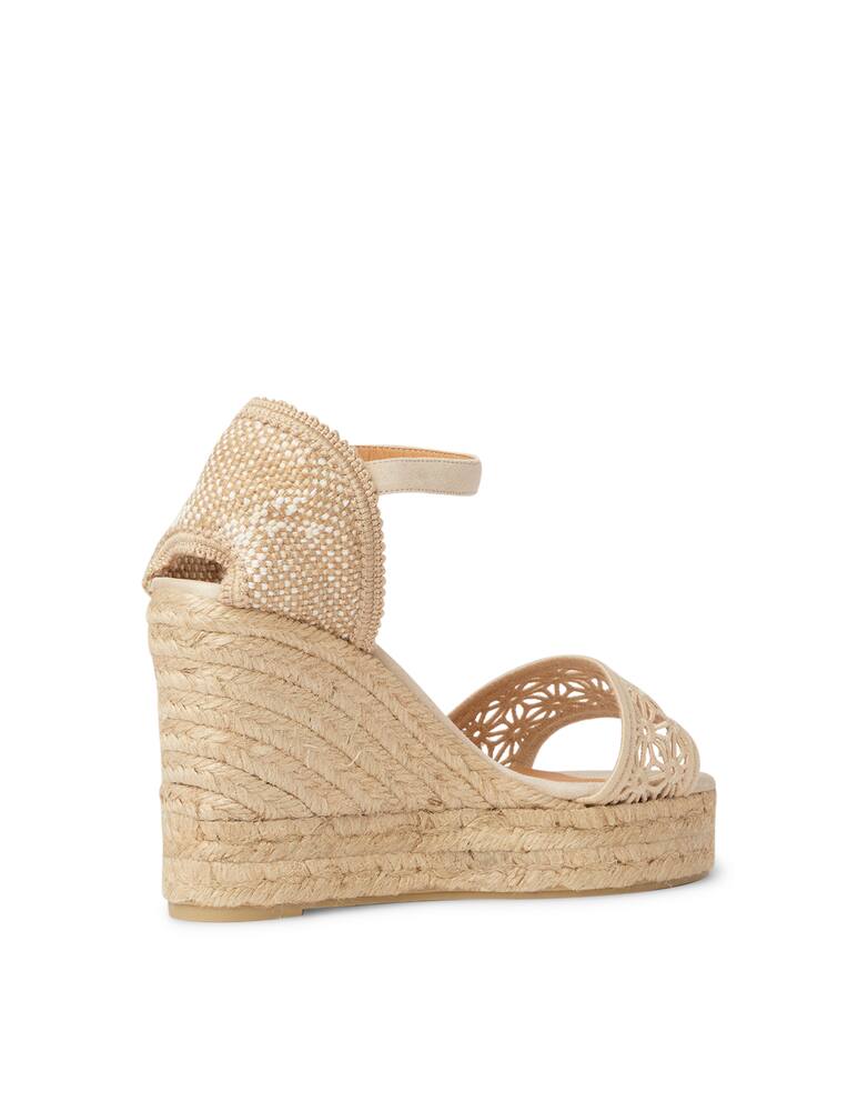 rinascente Castaner Sandali platform con macrame - beige