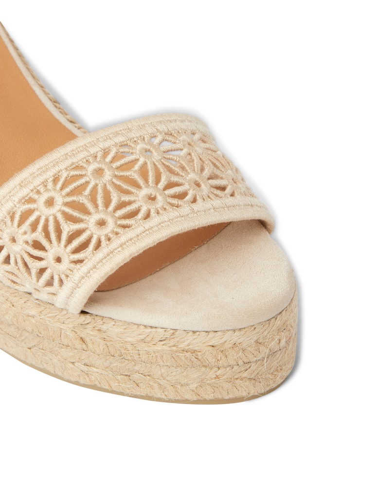 rinascente Castaner Sandali platform con macrame - beige