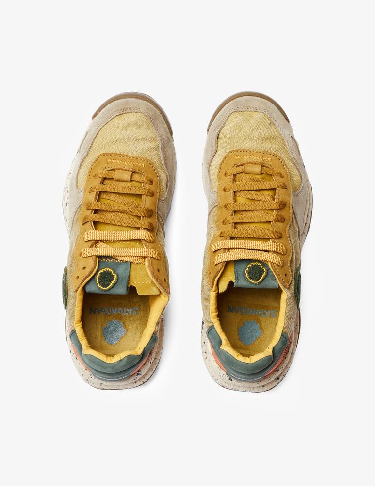 rinascente Satorisan Sneakers chacrona running linen suede - verde