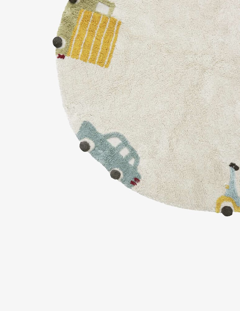 Lorena Canals Tappeto tondo wheels Eco City - immagine 3 Lorena Canals Tappeto tondo wheels Eco City - immagine 3