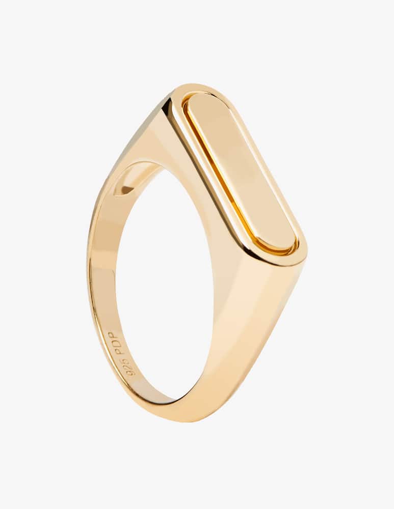 rinascente PDPAOLA Ribbon Stamp gold ring 
