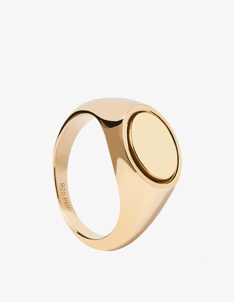 rinascente PDPAOLA Stamp gold ring 