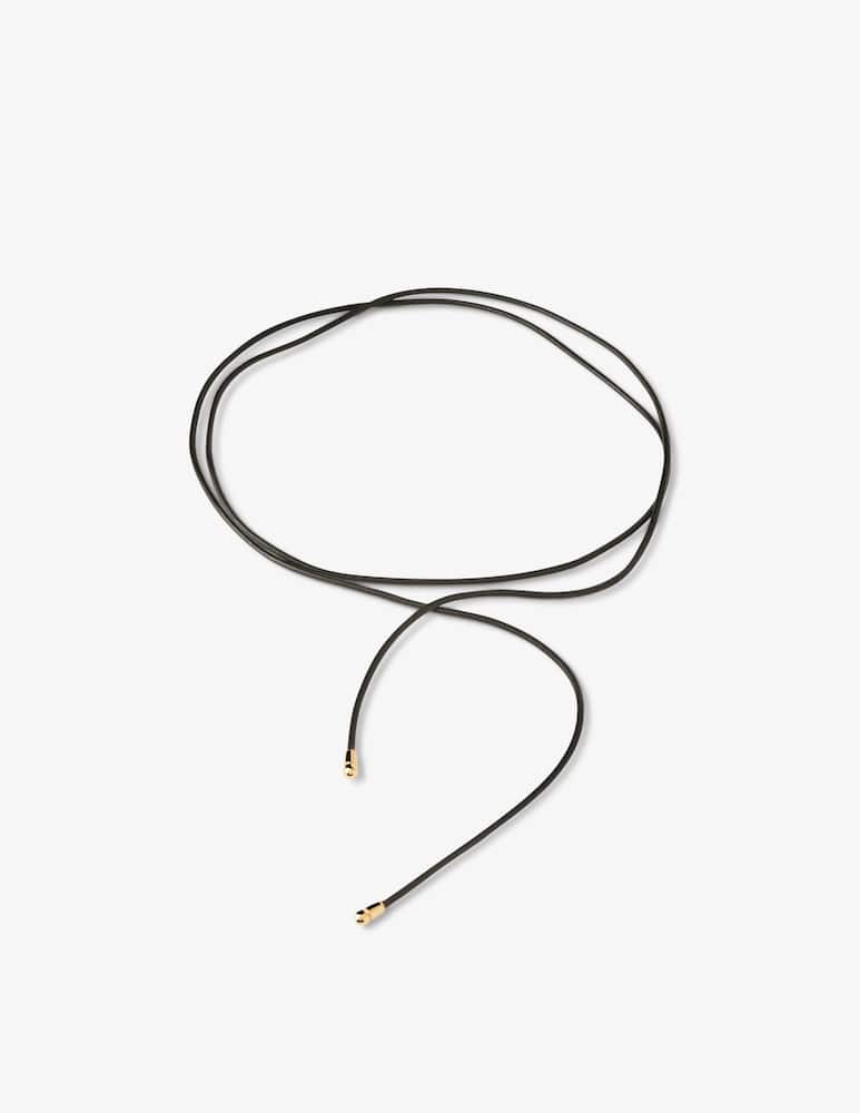 rinascente PDPAOLA Aqua dana leather bow necklace