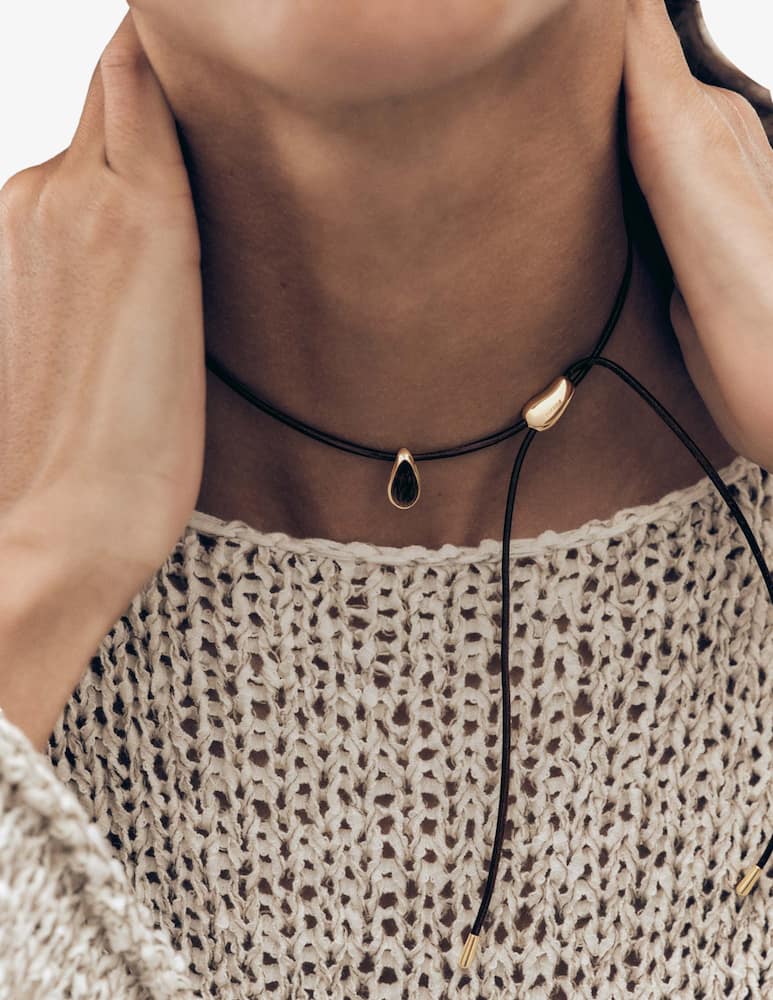 rinascente PDPAOLA Quartz Luna cord necklace