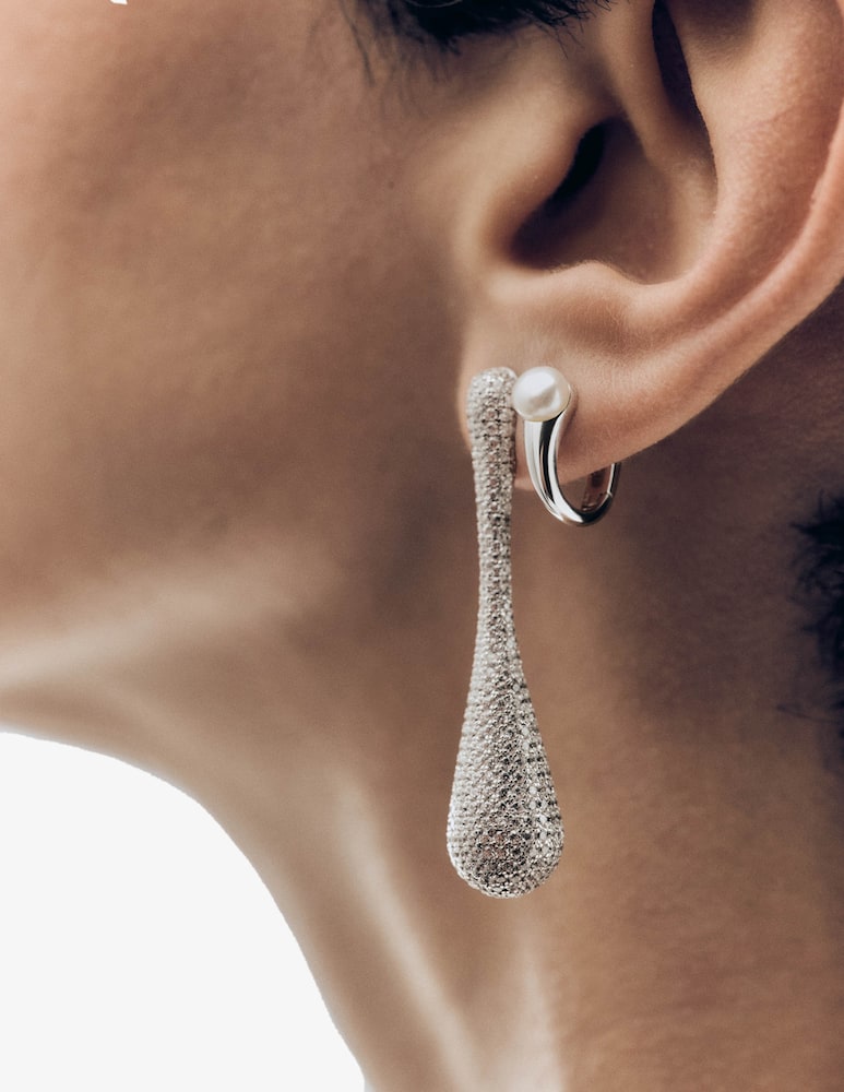 rinascente PDPAOLA Pavé Glacier earrings
