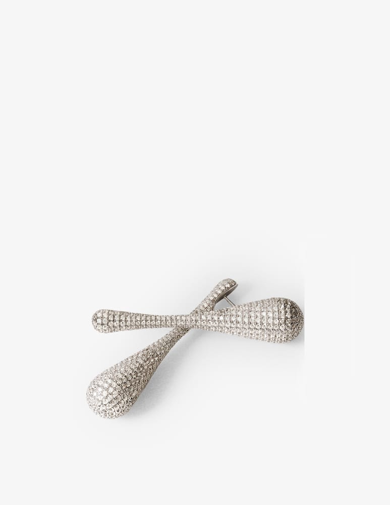 rinascente PDPAOLA Pavé Glacier earrings