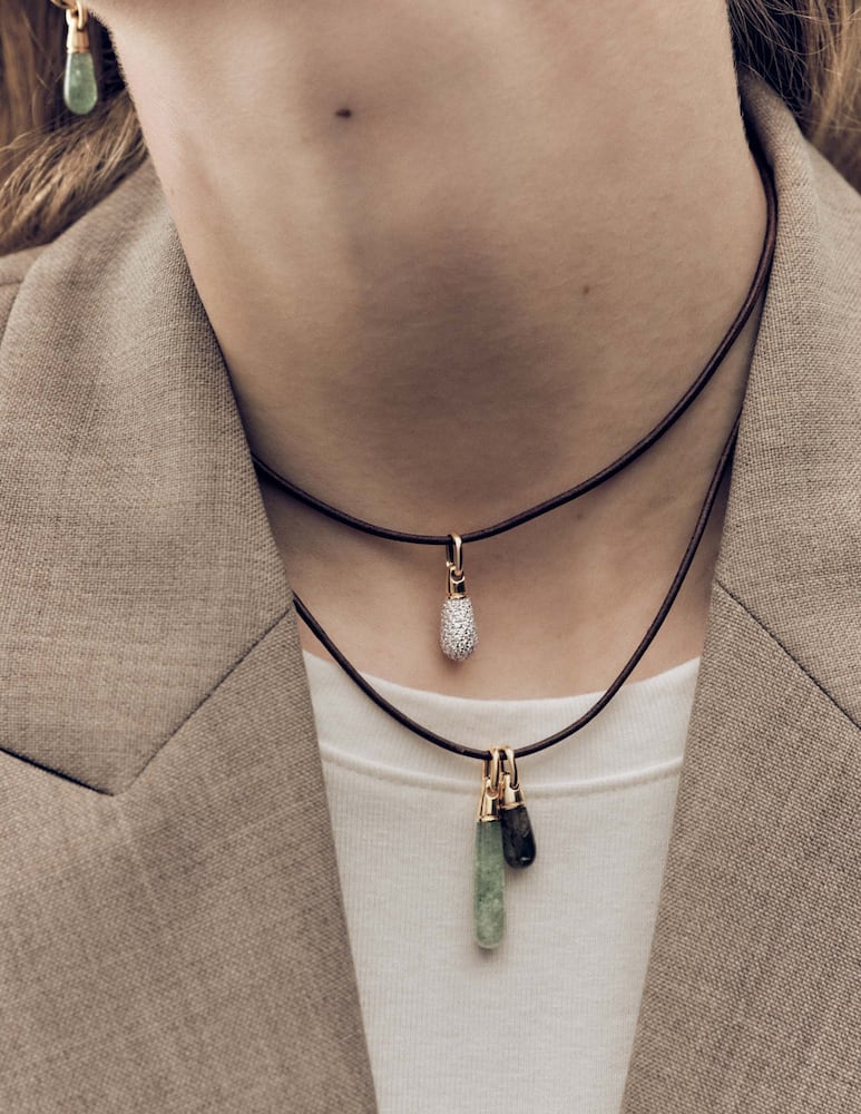 rinascente PDPAOLA Pavé drop pendant