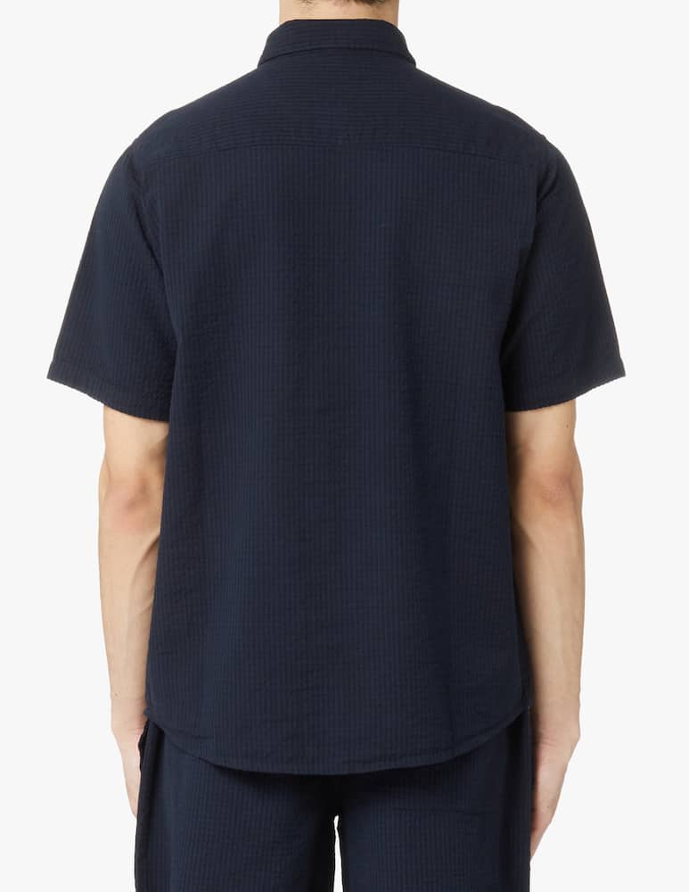 rinascente Thinking Mu Camicia manica corta seersucker - blu