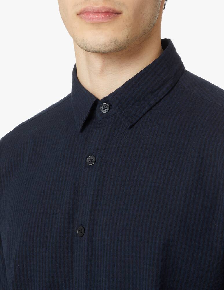 rinascente Thinking Mu Camicia manica corta seersucker - blu