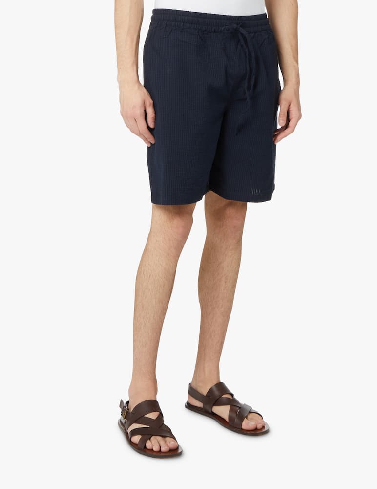 rinascente Thinking Mu Short seersucker - blue