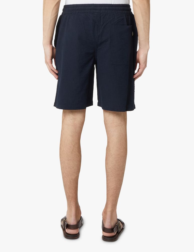 rinascente Thinking Mu Short seersucker - blue