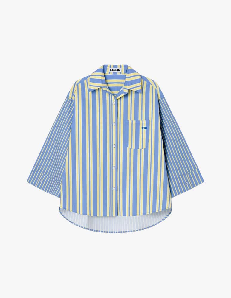 rinascente LAAGAM Caos oversize striped shirt