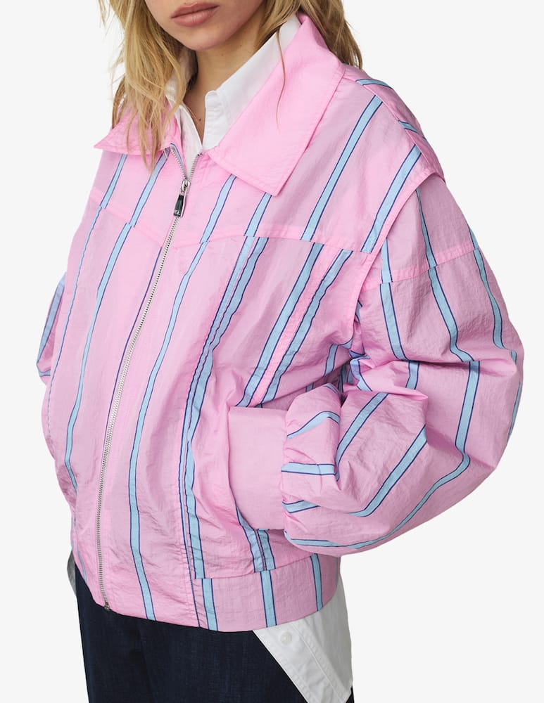 rinascente LAAGAM Watson striped bomber jacket