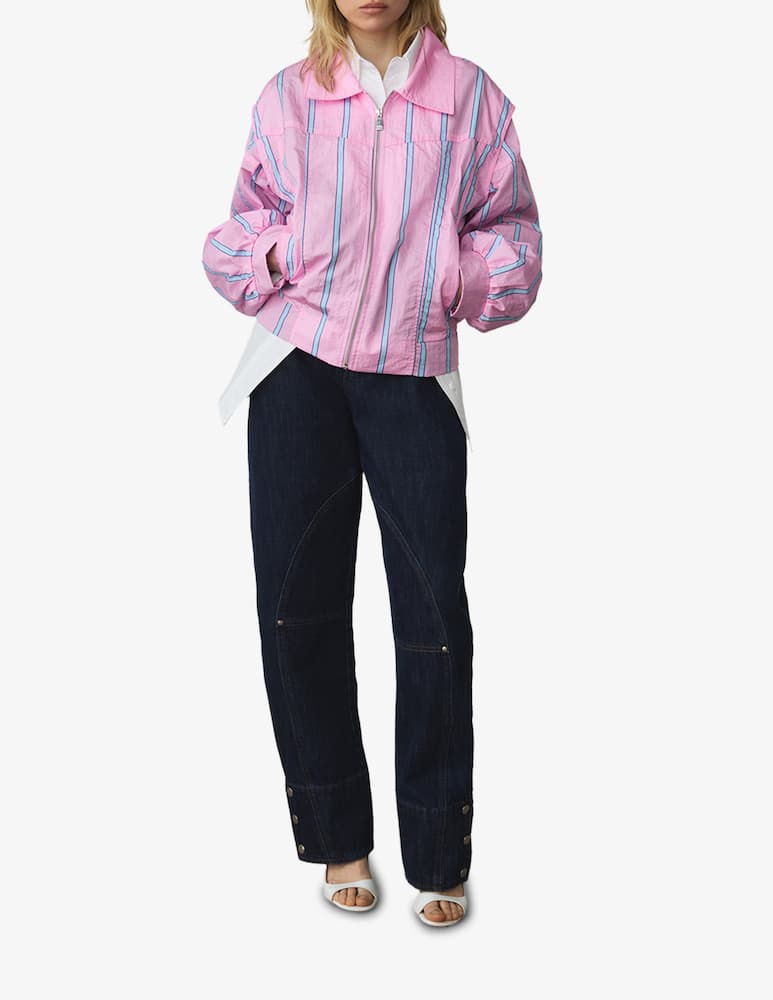 rinascente LAAGAM Watson striped bomber jacket