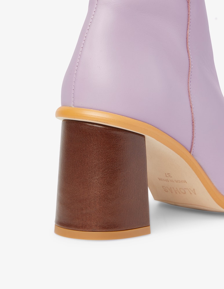 Alohas Leather ankle boots - Lilac - picture 2 Alohas Leather ankle boots - Lilac - picture 2