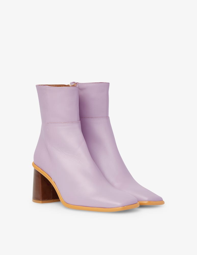 Alohas Leather ankle boots - Lilac - picture 3 Alohas Leather ankle boots - Lilac - picture 3
