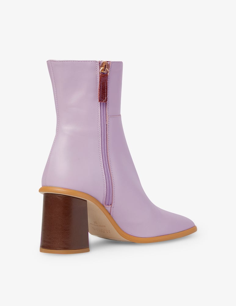 Alohas Leather ankle boots - Lilac - picture 4 Alohas Leather ankle boots - Lilac - picture 4
