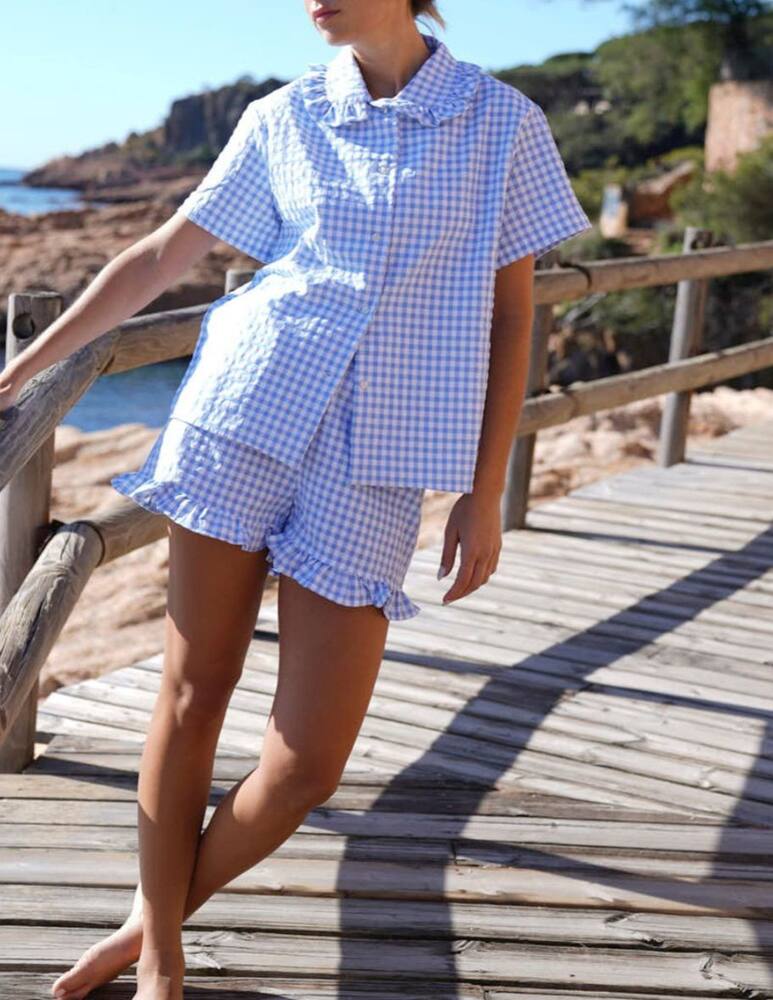 rinascente Bohodot Gingham pyjama shirt