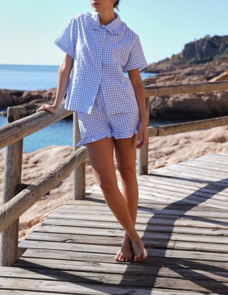 rinascente Bohodot Cotton ruffle pyjama shorts