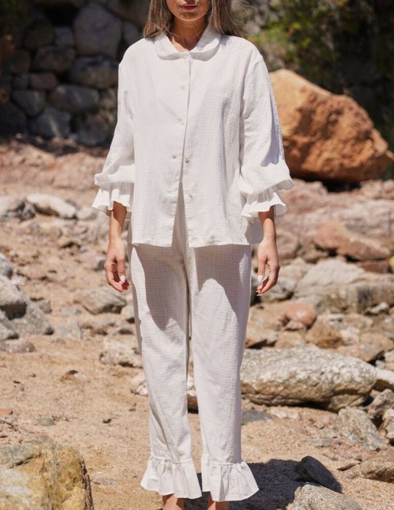 rinascente Bohodot Pajama shirt with gathered cuffs