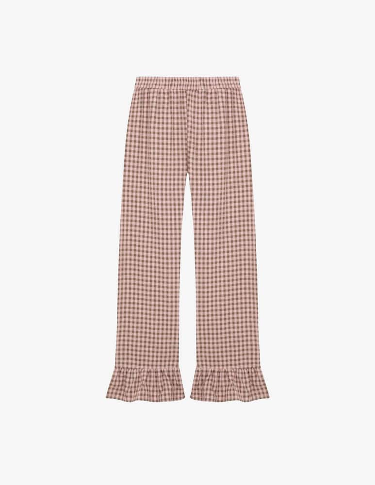 rinascente Bohodot Gingham ruffle pyjama bottoms