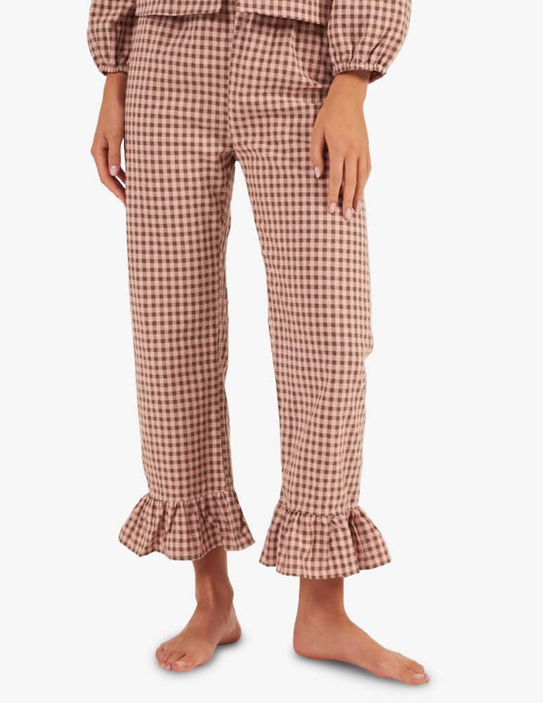 rinascente Bohodot Gingham ruffle pyjama bottoms
