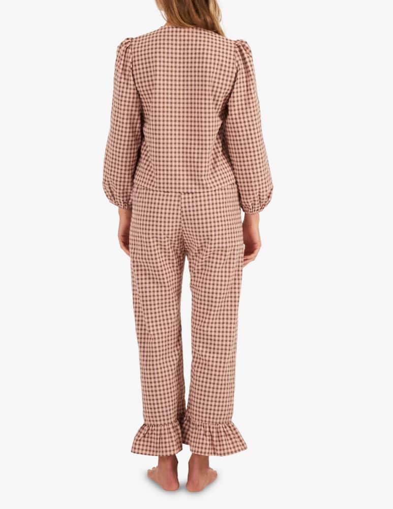 rinascente Bohodot Gingham ruffle pyjama bottoms