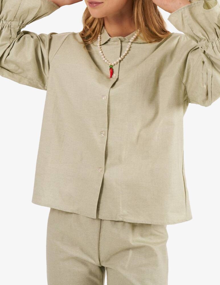 rinascente Bohodot Pajama shirt with ruched cuffs