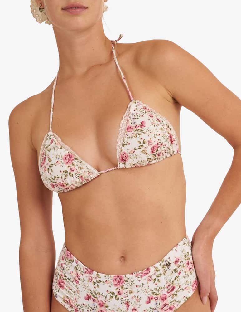 rinascente Bohodot Camelia floral bikini top