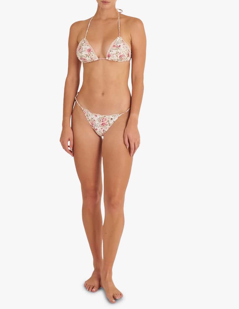 rinascente Bohodot Camelia floral bikini top