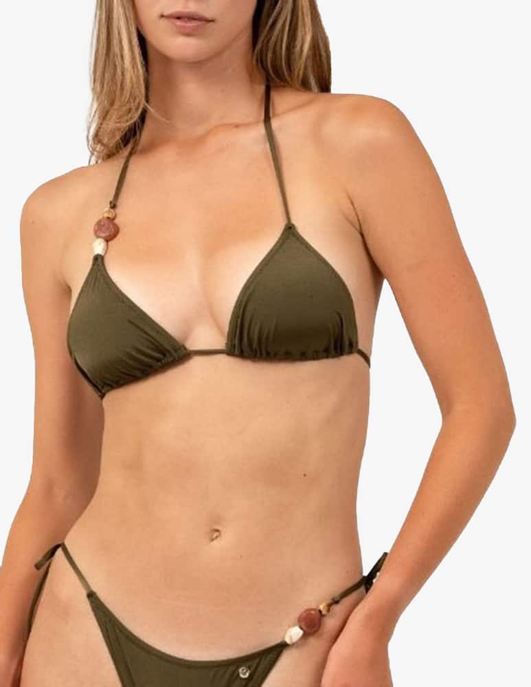 rinascente Bohodot Olivia beaded triangle bikini top