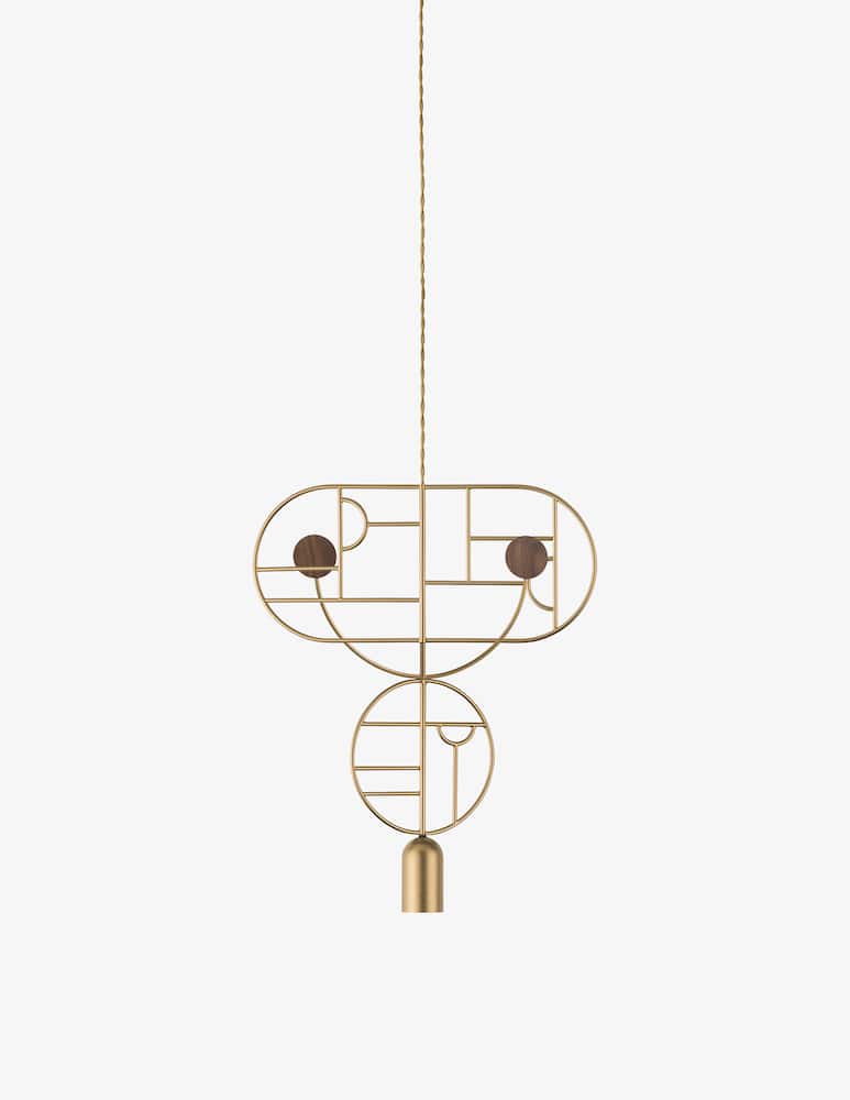 rinascente Nomon Wooden Dots Ceiling Lamp