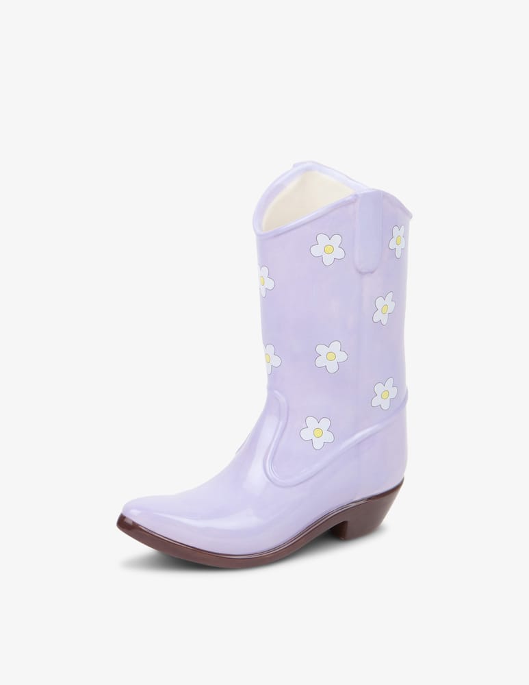 Doiy Vase Rodeo Cowboy Boot Lilac - picture 1