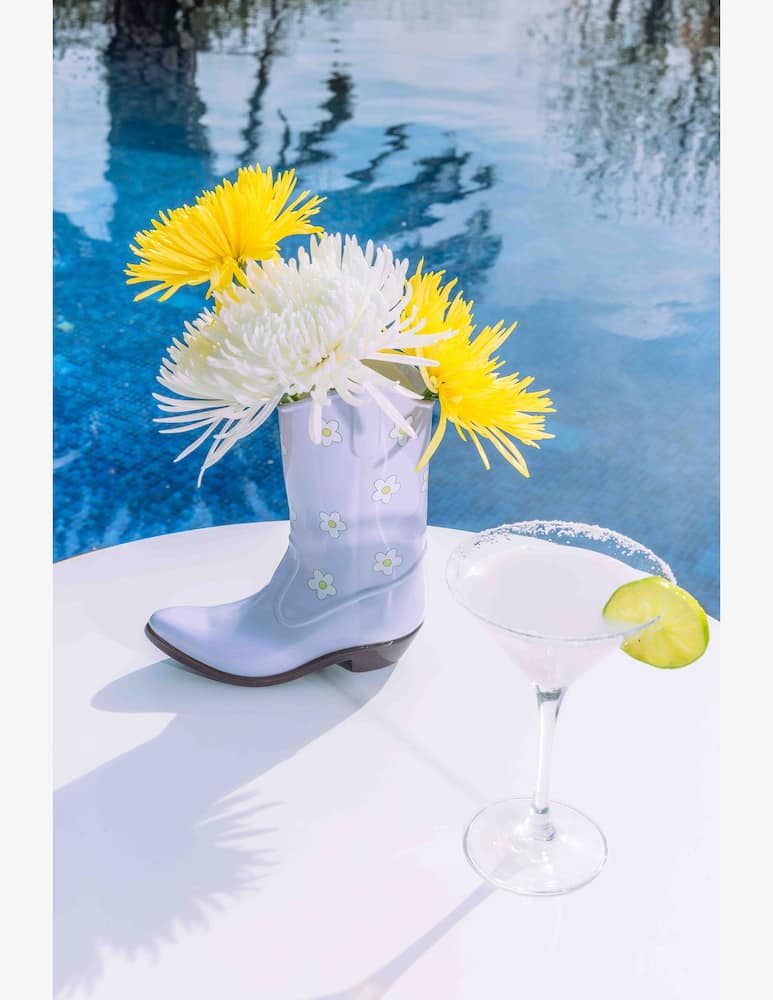 Doiy Vase Rodeo Cowboy Boot Lilac - picture 2
