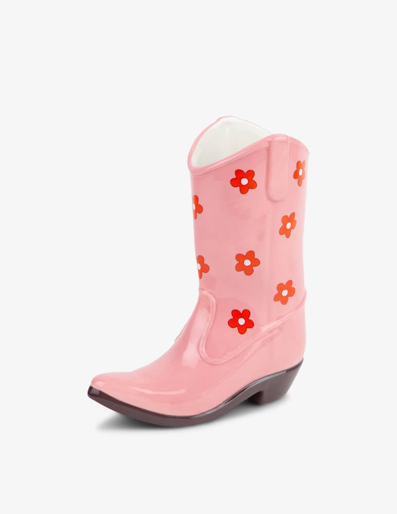 Doiy Vase Rodeo Cowboy Boot Pink - picture 1 Doiy Vase Rodeo Cowboy Boot Pink - picture 1