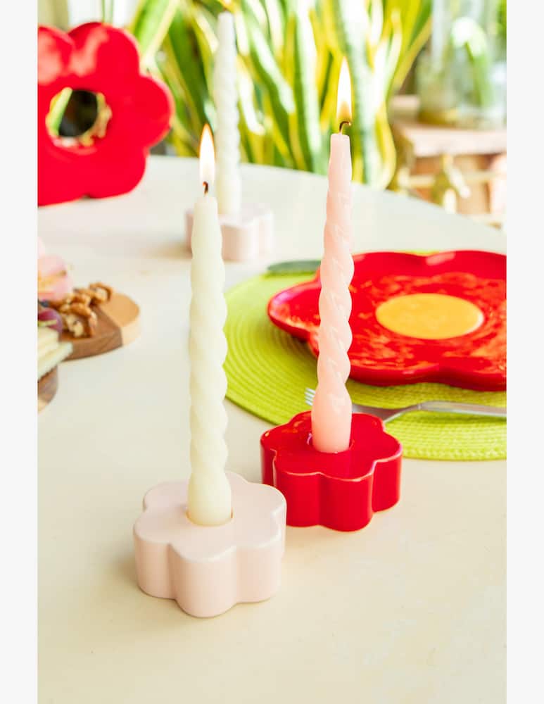 rinascente Doiy Candle Holder Daisy Pink