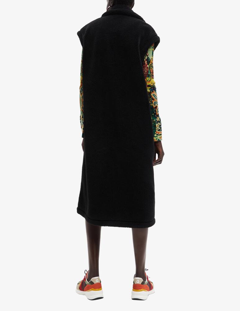 rinascente Desigual Gilet lungo in lana - Nero