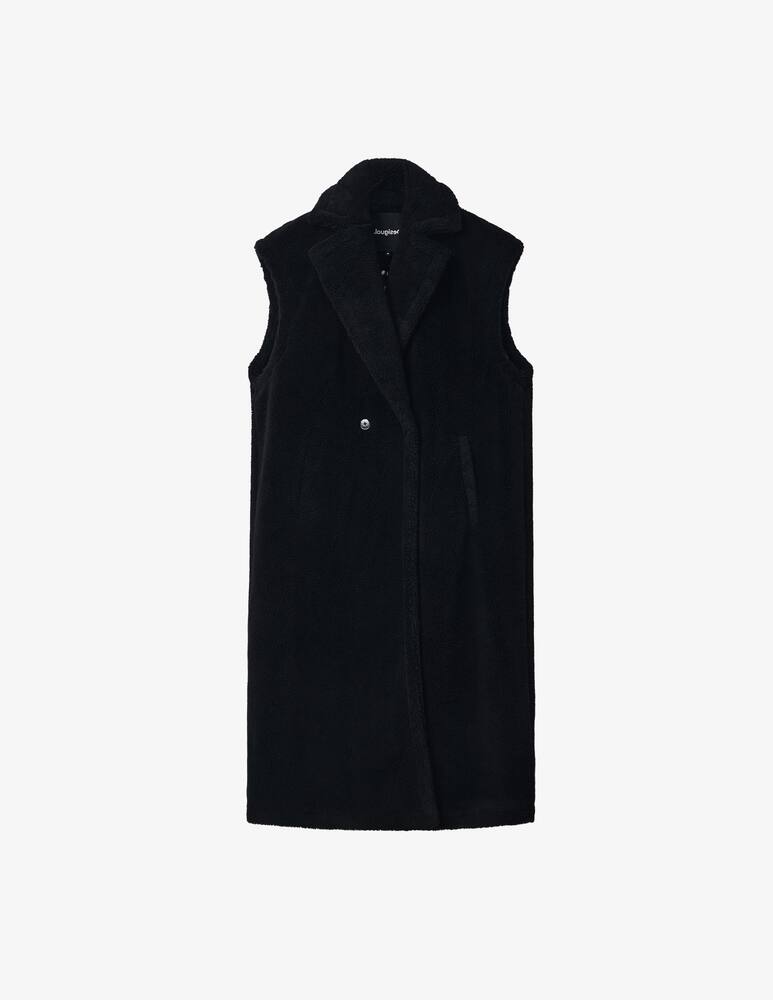 rinascente Desigual Gilet lungo in lana - Nero