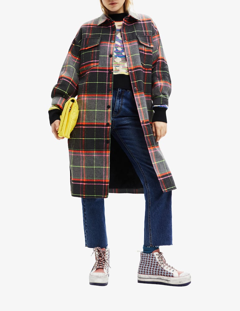 rinascente Desigual Cappotto overshirt scozzese - Multicolor