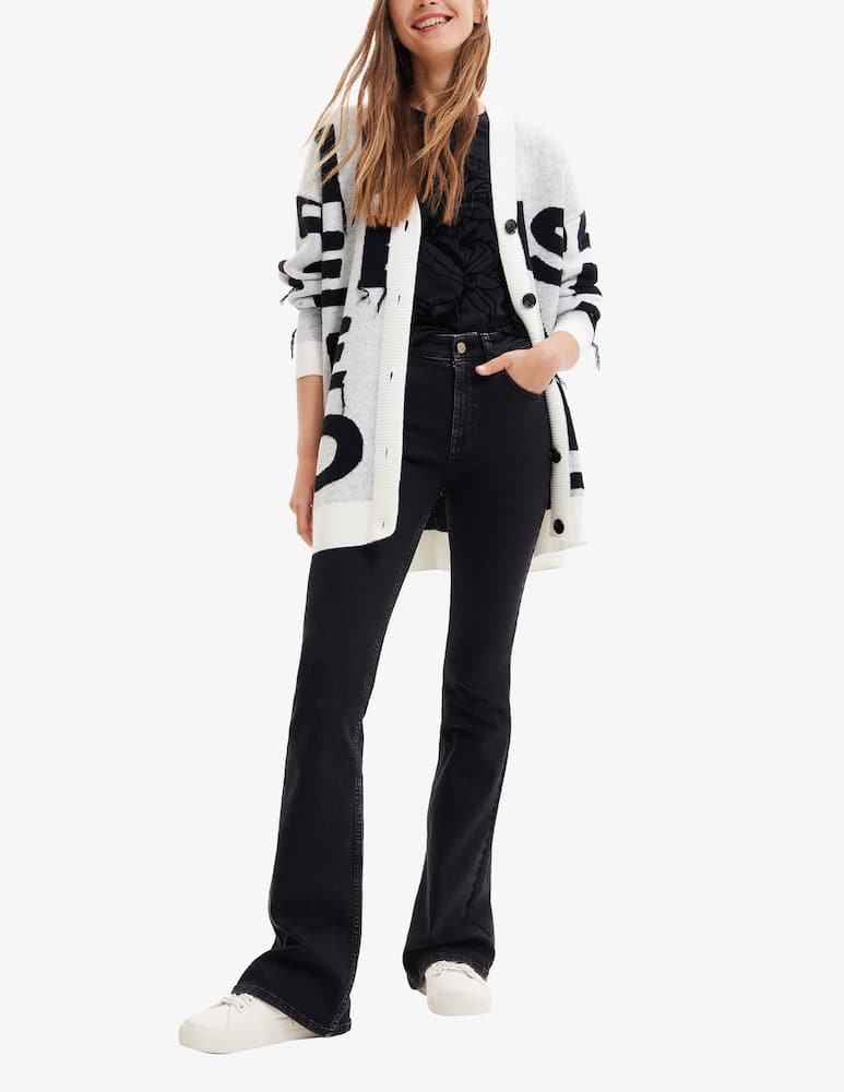 rinascente Desigual Cardigan Aperto Manifesto - Bianco