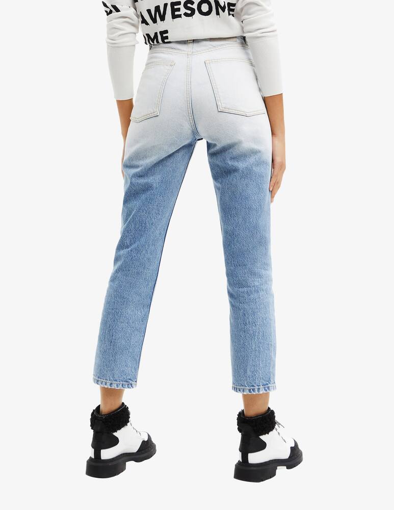 rinascente Desigual Jeans dritti cropped sfumati - Bianco