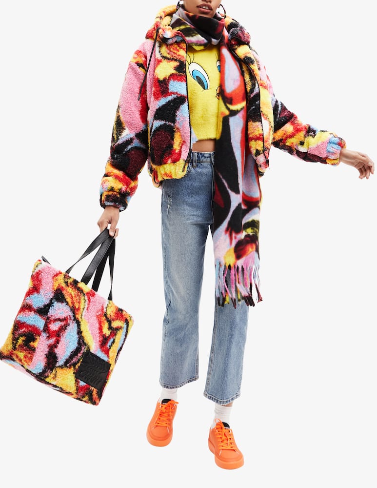 rinascente Desigual Giubbotto in montone con stampa digitale - Multicolor