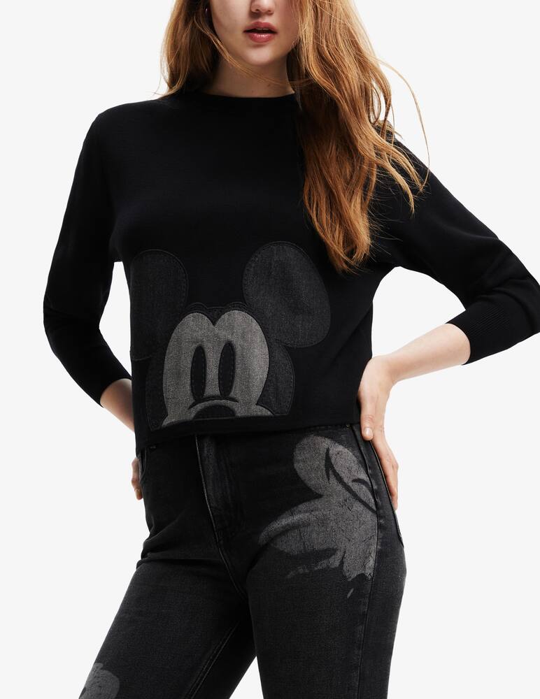 Desigual Disney's Mickey Mouse patch jumper - Black - picture 1 Desigual Disney's Mickey Mouse patch jumper - Black - picture 1