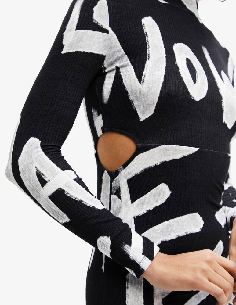 rinascente Desigual Abito midi Manifesto - Nero