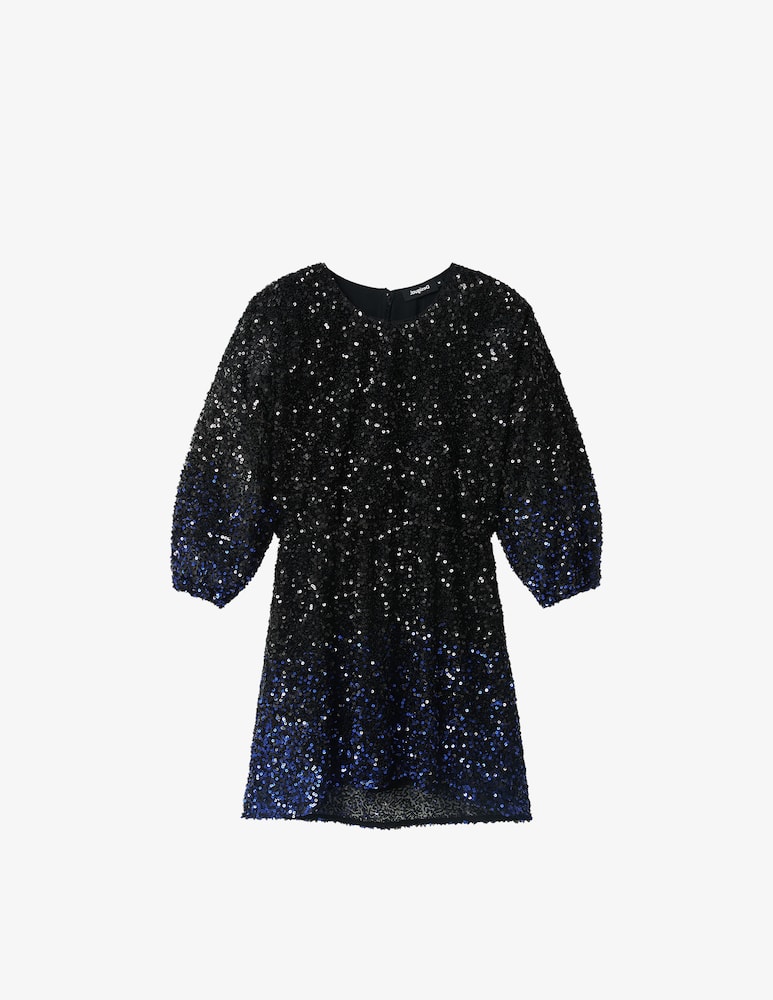 rinascente Desigual Abito corto in paillettes - Nero