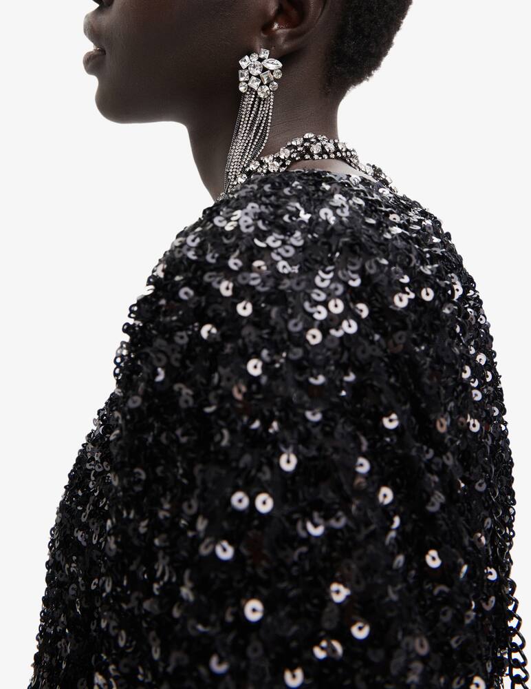 rinascente Desigual Abito corto in paillettes - Nero