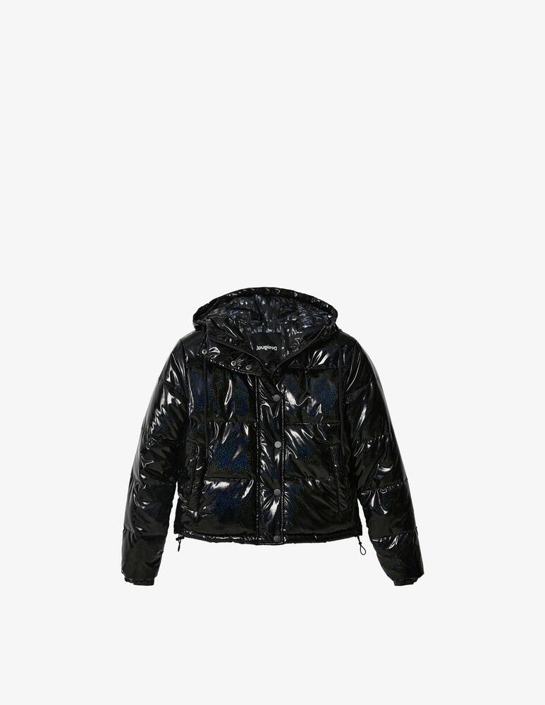 rinascente Desigual Iridescent short padded jacket - Black
