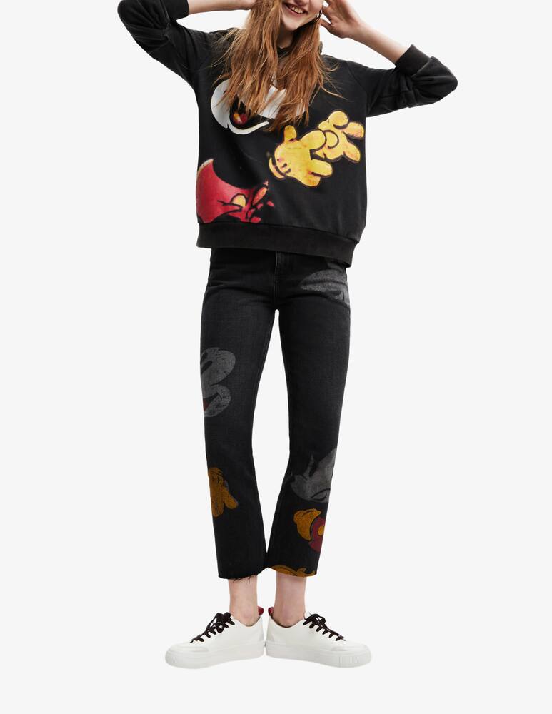 rinascente Desigual Disney's Mickey Mouse print hoodie - Black