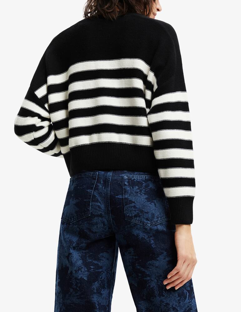 rinascente Desigual Loose-fit striped top - Black