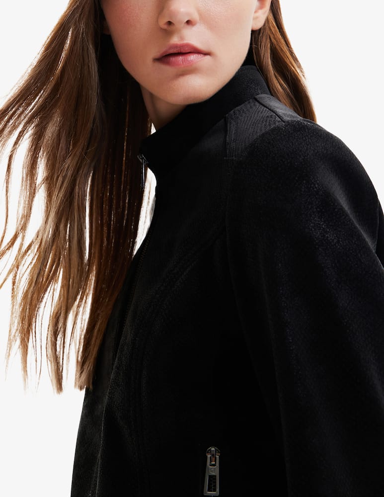 rinascente Desigual Giubbotto effetto scamosciato - Nero